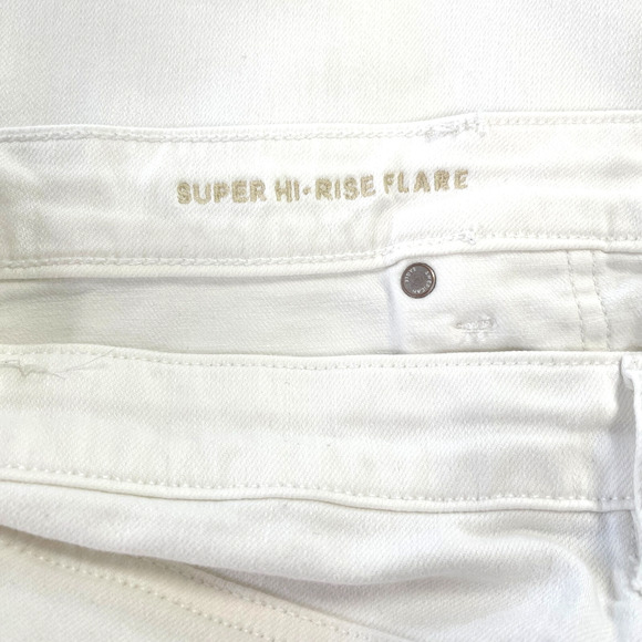 American Eagle Womens Jeans Super High Rise Flare Sz 18 Short Button Fly Stretch - Picture 7 of 13